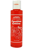 Emotion Lotion Water Based Flavored Warming Lubricant - Cherry 4oz