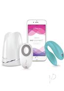 We-vibe Sync Rechargeable Silicone Couples Vibrator With Remote Control - Aqua