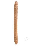 Dr. Skin Silver Collection Double Dildo 18in - Caramel