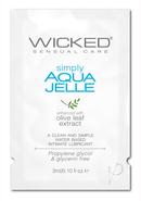 Wicked Simply Aqua Jelle Water Based Lubricant With Olive Leaf Extract .10oz (144 Per Bag)