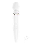 Satisfyer Double Wand-er Rechargeable Silicone Waterproof Massager With Attachment - White