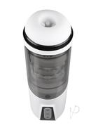 Gx Get Your Stroke On Rechargeable Silicone Thrusting Stroker - White